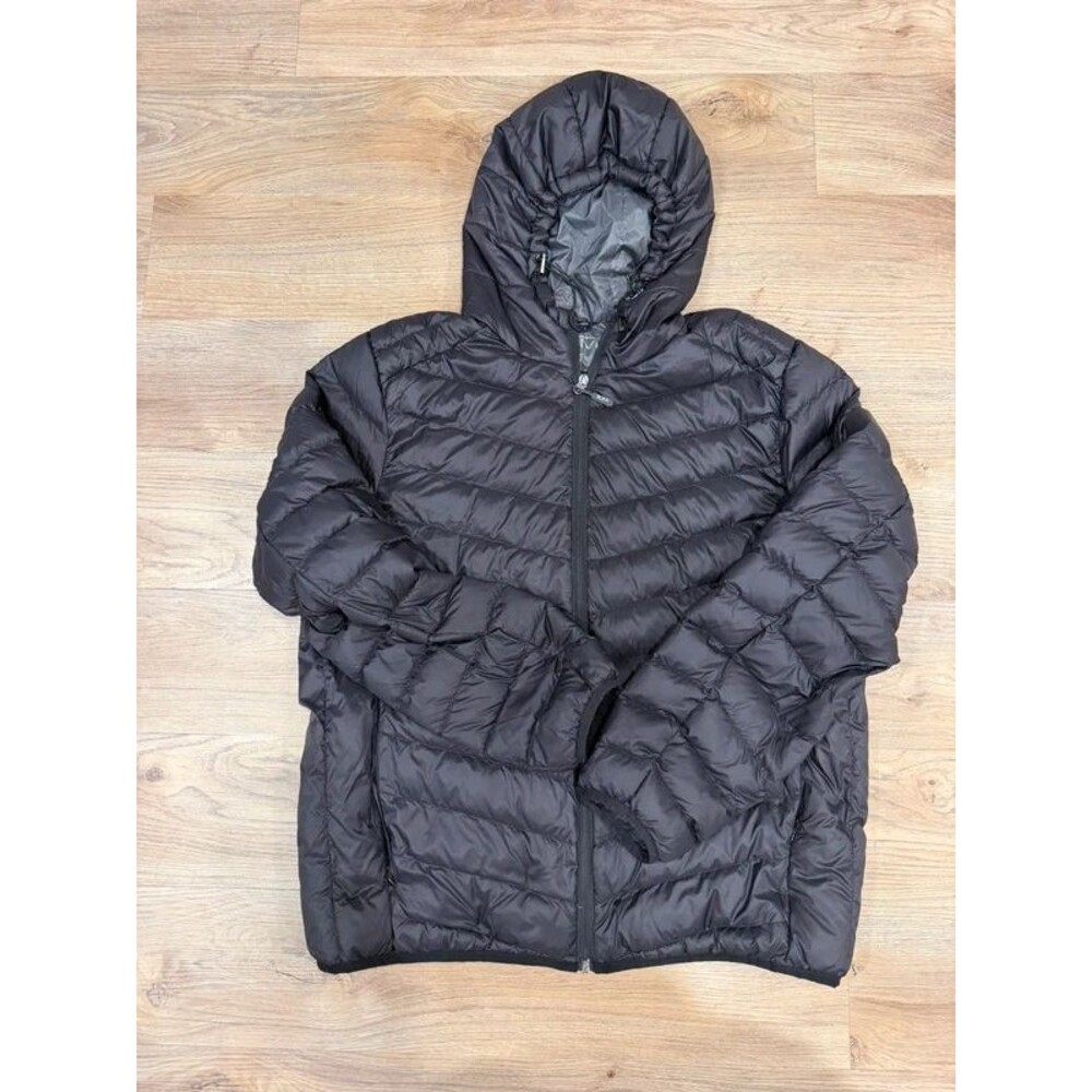 Tumi Men's Black Packable Hooded Down Puffer Jacket Size Large